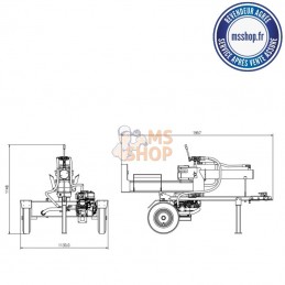 FENDEUSE À BOIS CONVERTIBLE ET REMORQUABLE | ANOVA 
Taille