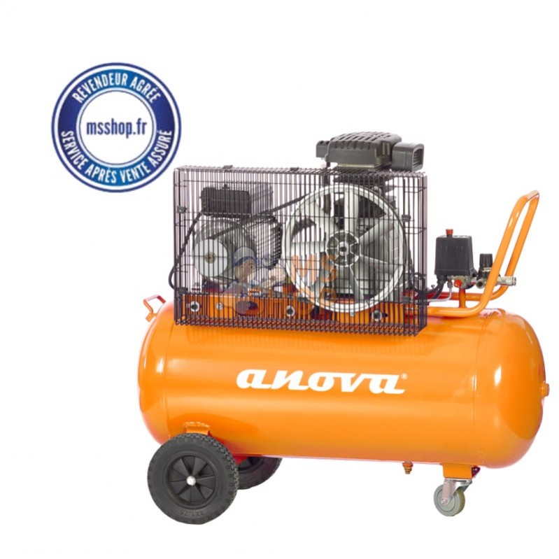 COMPRESSEUR D'AIR 4HP 10Bar - 100L - CA100 | ANOVA