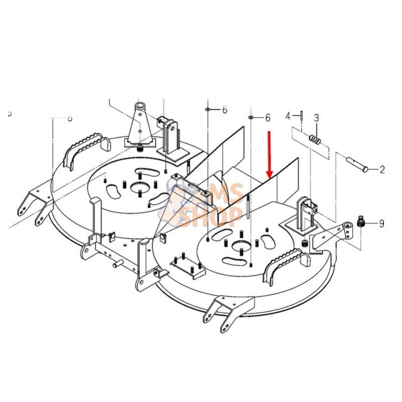 CARTER  DE COUPE | ISEKI SCMA54-SXG22E4BF - 8674-402-210-10