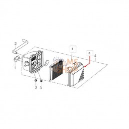 COUVERCLE FILTRE A AIR RV170 (DE513R) | ROQUES & LECOEUR 0001210025