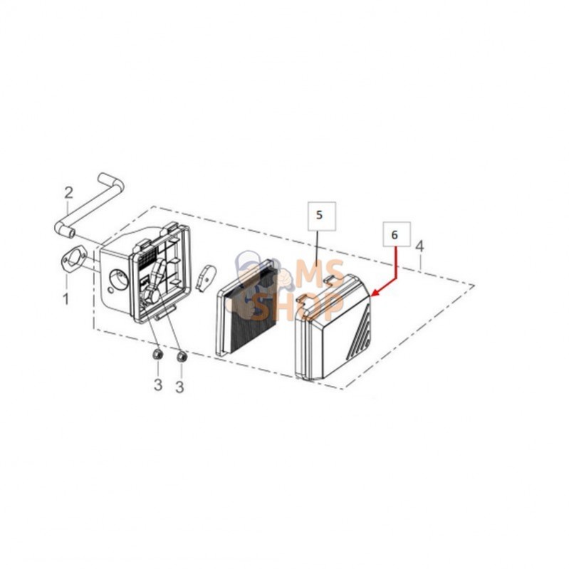 COUVERCLE FILTRE A AIR RV170 (DE513R) | ROQUES & LECOEUR 0001210025