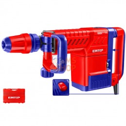 BURINEUR 1500W 6-25J (TYPE SDS MAX - ANTI-VIBRATION - 2 BURINS - AVEC MALLETTE DE TRANSPORT)  | EMTOP - EDBRM1501