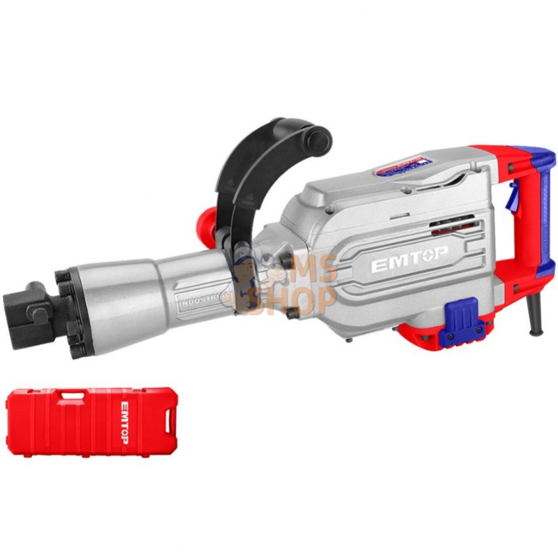 MARTEAU PIQUEUR 1700W 45J (TYPE HEX - 2 BURINS - MALLETTE INCLUSE) | EMTOP