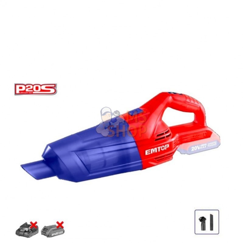 Aspirateur portable sans fil  20V 0,5 L P20S | EMTOP ELVC201261
