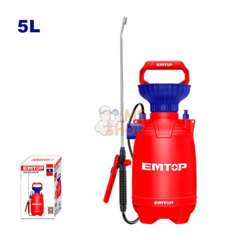 PULVÉRISATEUR 5L 2.5BAR - BUSE MÉTALLIQUE | EMTOP - ESPP30502