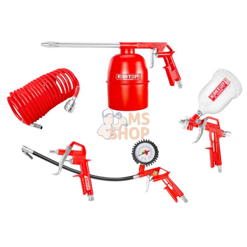 KIT 5 ACCESSOIRES POUR COMPRESSEUR | EMTOP - EATLS0503