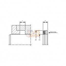 SA5671125T29; HALLITE; Joint tige 56x71x12,5HNBR+AE T; pièce detachée