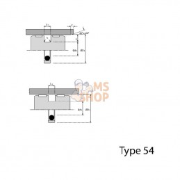 ZAS604942V; HALLITE; Joint de piston 60 x 49 x 4,2 Viton; pièce detachée