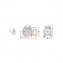 EM132MA6B3500IE3A; KRAMP; Moteur électrique 4 kW; pièce detachée