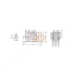 EM71A2B14300IE1AKR; KRAMP; Moteur électrique 0,37 kW; pièce detachée