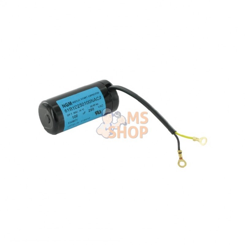 EM9100250V; KRAMP; Condensateur dém. 100µF/250V; pièce detachée