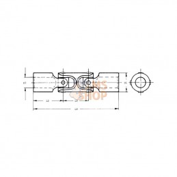 EDS52025100; KRAMP; Joint de cardan double; pièce detachée