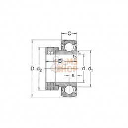 NWB04590; KRAMP; Roulement à billes insert; pièce detachée