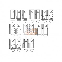 VF16503464KR; KRAMP; Couteau D. p/Deutz-Fahr; pièce detachée