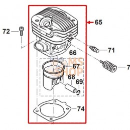 CYLINDRE/PISTON COMPLET |...