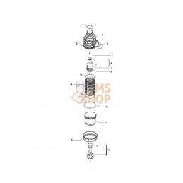 31424E3; ARAG; Filtre d'aspirat. 100-160l T6; pièce detachée