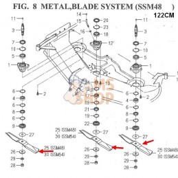 LAME TXG23 1M22 50X428 | ISEKI