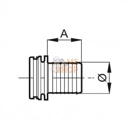 460035; ARAG; Raccord de flexible 35 mm; pièce detachée