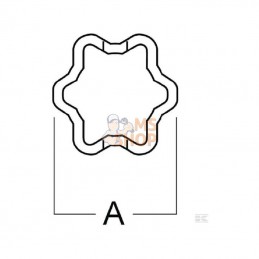 EUCVAW361210; WEASLER; Cardan grand angle AW36 1210; pièce detachée