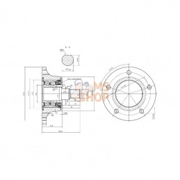 AHU30140A01; NSK; Unité palier, moyeu disq. Agri; pièce detachée