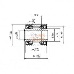 DAC1640442RSLCS16; NSK; Roulement à billes 16x40x44; pièce detachée