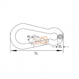 KH07RVS; KRAMP; Mousqueton no.70 inoxydable A4; pièce detachée