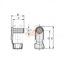 CA15100; KRAMP; Goupille clips pour G12-48Z; pièce detachée