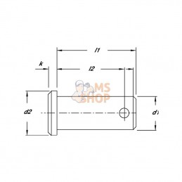 GAP18; KRAMP; Pivot 18x50; pièce detachée