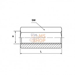 CLVMUR18; KRAMP; Manchon accoupl., fil. fem.; pièce detachée
