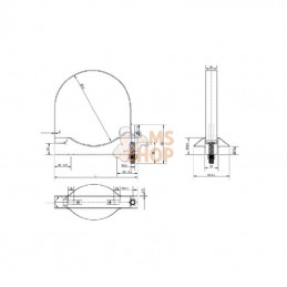 700201KR; KRAMP; Bande serrage réservoir 206mm; pièce detachée