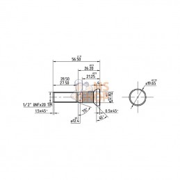 ATJ4045N; KRAMP; Boulon de roue; pièce detachée