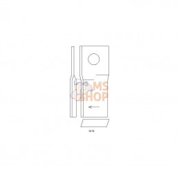 001473025KR; KRAMP; Couteau de faucheuse droite 94 x 40 x 3mm alésage Ø 19mm Kramp; pièce detachée