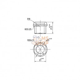 30247400N; KRAMP; Écrou de roue; pièce detachée