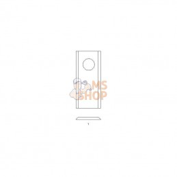 13722427KR; KRAMP; Couteau de faucheuse 83 x 40 x 3mm alésage Ø 19mm Kramp; pièce detachée