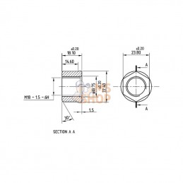 98782C1N; KRAMP; Écrou de roue; pièce detachée