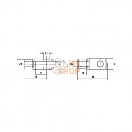 GM12125CR; KRAMP; Fourche M12x1,25 inox; pièce detachée