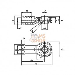 GSM10125CR; KRAMP; Rotule M10x1,25 inox; pièce detachée