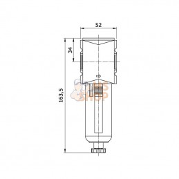 AF1K38; KRAMP; Filtre à air comprimé 3/8"; pièce detachée