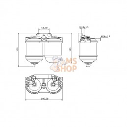FI522CDM14; KRAMP; Filter housing dbl cpl; pièce detachée