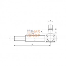 SHP038KR; KRAMP; Rotule de direction droite; pièce detachée