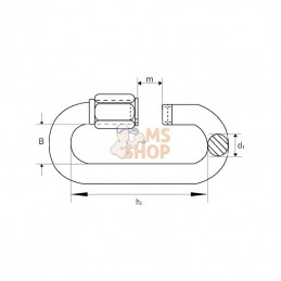 NG12SRVS; KRAMP; Maillon ouvert inoxydable 12 mm; pièce detachée