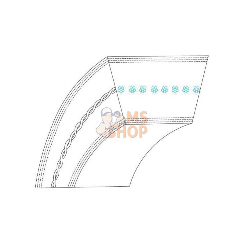 1713639SM; BRIGGS & STRATTON; Courroie trapézoïdale; pièce detachée