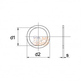 988172401P025; KRAMP; Rondelle épaisseur 17x24x0,1; pièce detachée