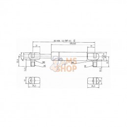 CA656399; STABILUS; Vérin à gaz L415-610N; pièce detachée