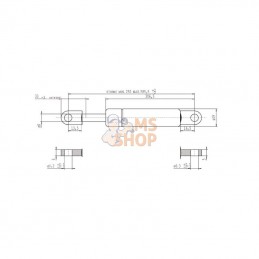 CA094978; STABILUS; Vérin à gaz L585,5-800N; pièce detachée