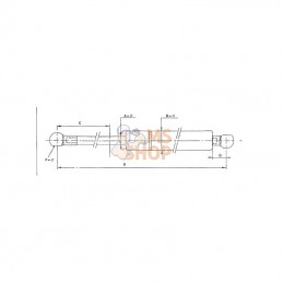 CA8508TB; STABILUS; Ressort pneumatique; pièce detachée