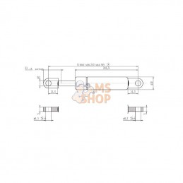 CA084786; STABILUS; Vérin à gaz L585-500N; pièce detachée