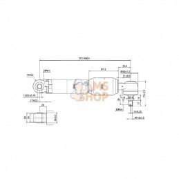 CA057207; STABILUS; Amortisseur L500; pièce detachée