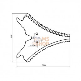 SM04500; AUTRE MARQUE; Couteau d'ensilage Strautmann; pièce detachée