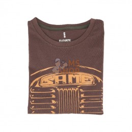 M01S116S; SAME; T-shirt hommes marron SAME, S; pièce detachée